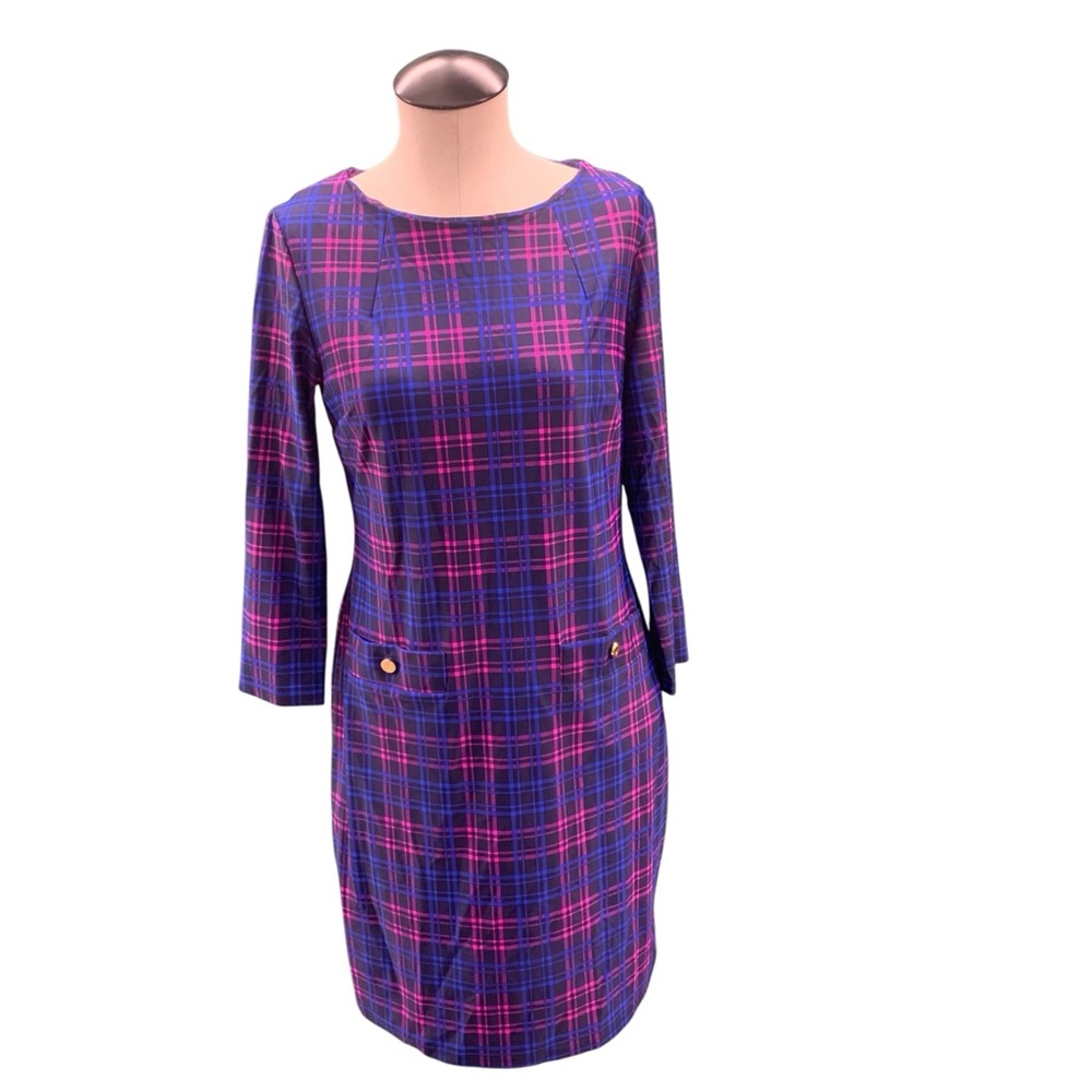 JUDE CONNALLY Plaid Shift Dress – Size S‎